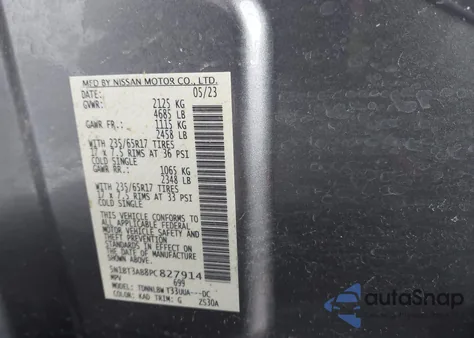 2023 Nissan Rogue S Intelligent Awd from USA, damaged, VIN 5N1BT3AB8PC827914